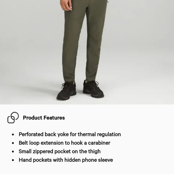Size 30 Men's lululemon pants - Picture 10 of 11